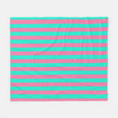 Rosa Mintgrün Streifen Design Fleecedecke (Vorderseite (Horizontal))