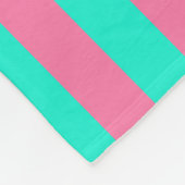 Rosa Mintgrün Streifen Design Fleecedecke (Ecke)