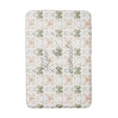 Rosa Mintgrüne Schmetterlinge  Badematte (Vorderseite Vertikal)