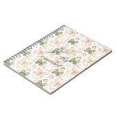 Rosa Mintgrüne Schmetterlinge  Notizblock (Linke Seite)