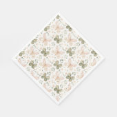 Rosa Mintgrüne Schmetterlinge  Serviette (Ecke)