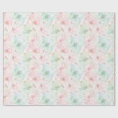Rosa Minzblüten Geburtstag Geschenkpapier (Flach)