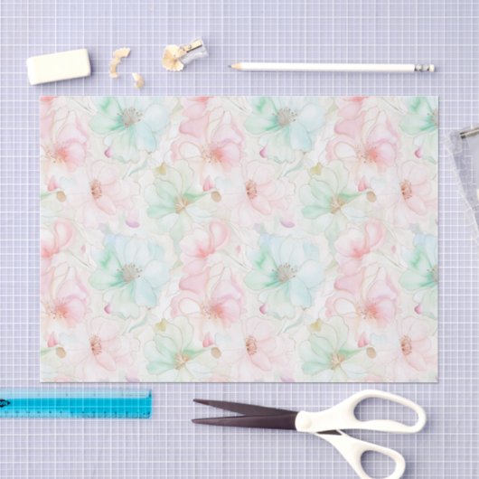Rosa Minzblüten Geburtstag Seidenpapier (Handwerk)