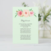 Rosa-Minze-Hochzeitsrichtung einfügen Begleitkarte (Stehend Vorderseite)