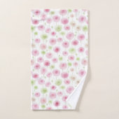 Rosa Minze Ranunculus Blumen Badhandtuch Set (Handtuch)
