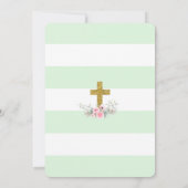 Rosa, Minze und Gold Einladung (Rückseite)