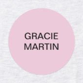 Rosa Minzgelbe Kinder mit Eisen auf dem Namen Etiketten (Design 1)