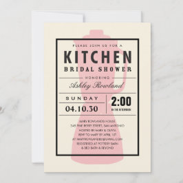 Rosa Mischmaschinen-Küchen-Duschen-Einladungen Einladung