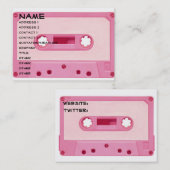 Rosa Mischungs-Band Visitenkarte (Vorne/Hinten)