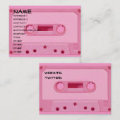 Rosa Mischungs-Band Visitenkarte (Vorne/Hinten)