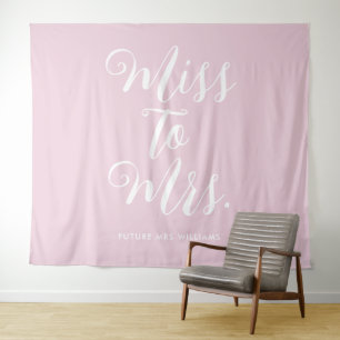 Rosa Miss to Mrs Brautparty Modernes Banner Wandteppich