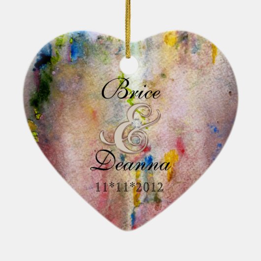 Rosa Mist Champagne Gastgeschenk Hochzeit Ornament (Hinten)