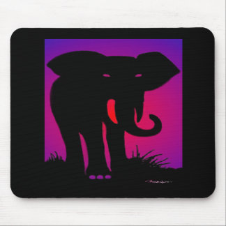 Rosa mit Augen Elefant-Mausunterlage Mousepad