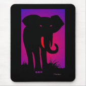 Rosa mit Augen Elefant-Mausunterlage Mousepad (Vorne)