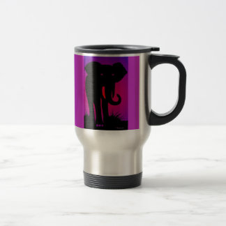 Rosa mit Augen Elefant-rostfreier Stahl-Tasse Reisebecher
