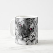 Rosa Mit Augen Tiger Kaffeetasse (Vorderseite Links)