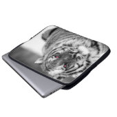 Rosa Mit Augen Tiger Laptopschutzhülle (Vorne Knopf)