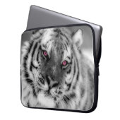 Rosa Mit Augen Tiger Laptopschutzhülle (Vorderseite Links)