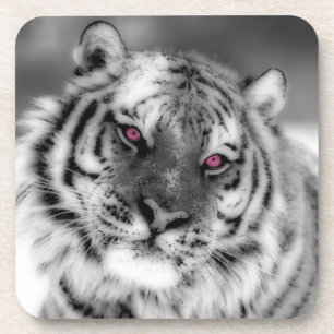 Rosa Mit Augen Tiger Untersetzer