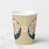Rosa mit Beige Pappbecher (Rechts)