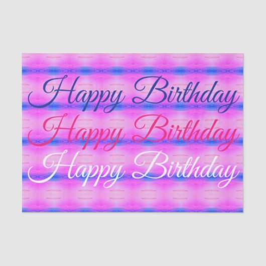 Rosa mit Blau Seidenpapier (Vorderseite)