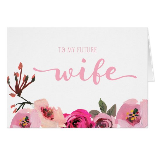 Rosa mit Blumen zu meiner zukünftigen (Vorderseite (Horizontal))