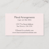 Rosa mit BlumenBlumen mit dem Häschen-Kaninchen Visitenkarte (Rückseite)