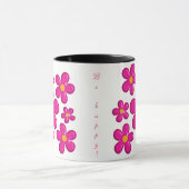 Rosa mit Blumenelement Tasse (Zentrum)