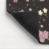 Rosa Mit BlumenRosen auf dunklem Braun Mousepad (Ecke)