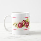 Rosa mit BlumenTasse "Je t'adore" 11 Unze Kaffeetasse (Links)