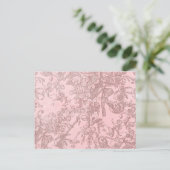 Rosa mit braunen Extravaganten Blume Hintergrund Postkarte (Stehend Vorderseite)