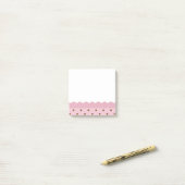 Rosa mit braunen Polka-Punkten Post-it Klebezettel (Auf Schreibtisch)