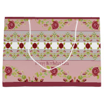 Rosa mit Burgund-Floral