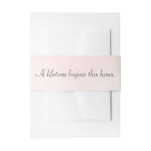 Rosa mit der Einladung zum Hochzeitszitat Einladungsbanderole (Vorderseite Beispiel)