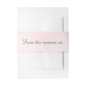 Rosa mit einem Hochzeitszitat Einladungsbanderole (Vorderseite Beispiel)