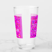 Rosa mit farbigen Mustern Text Wörter live Dream Glas (Rechts)