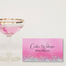 Rosa mit funkelndem Confetti