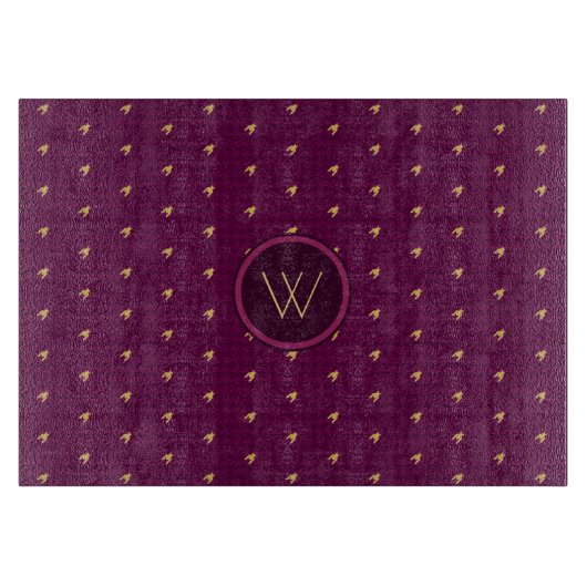 Rosa mit Gold Accent Hahnentrittmuster Cutting Boa Schneidebrett (Vorderseite)