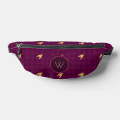 Rosa mit Gold Accent Hahnentrittmuster Fanny Pack Bauchtasche (Ablage )