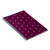 Rosa mit Gold Accent Hahnentrittmuster Notebook Notizblock (Rechte Seite)