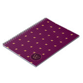 Rosa mit Gold Accent Hahnentrittmuster Notebook Notizblock (Linke Seite)