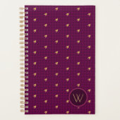 Rosa mit Gold Accent Hahnentrittmuster Planner Planer (Vorderseite)