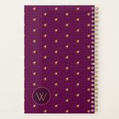 Rosa mit Gold Accent Hahnentrittmuster Planner Planer (Rückseite)