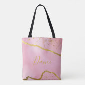 Rosa mit Gold Glitzer Dance Tasche (Rückseite)
