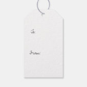 Rosa mit Gold Tree-Geschenkmarke Geschenkanhänger (Rückseite)