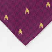 Rosa mit goldenem Akzent Hahnentrittmuster Fleece  (Ecke)