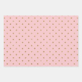 Rosa mit goldener Glitzer Hochzeit  Geschenkpapier Set (Vorderseite)