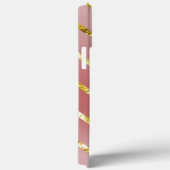 Rosa mit goldglänzenden Linien Case-Mate iPhone Hülle (Rückseite / Rechts)