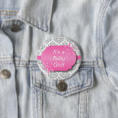 Rosa mit grauem Damast-Muster Button (Beispiel)