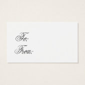 Rosa mit grüner Bow-Geschenkmarke (Rückseite)